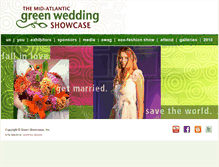 Tablet Screenshot of greenweddingshowcase.com
